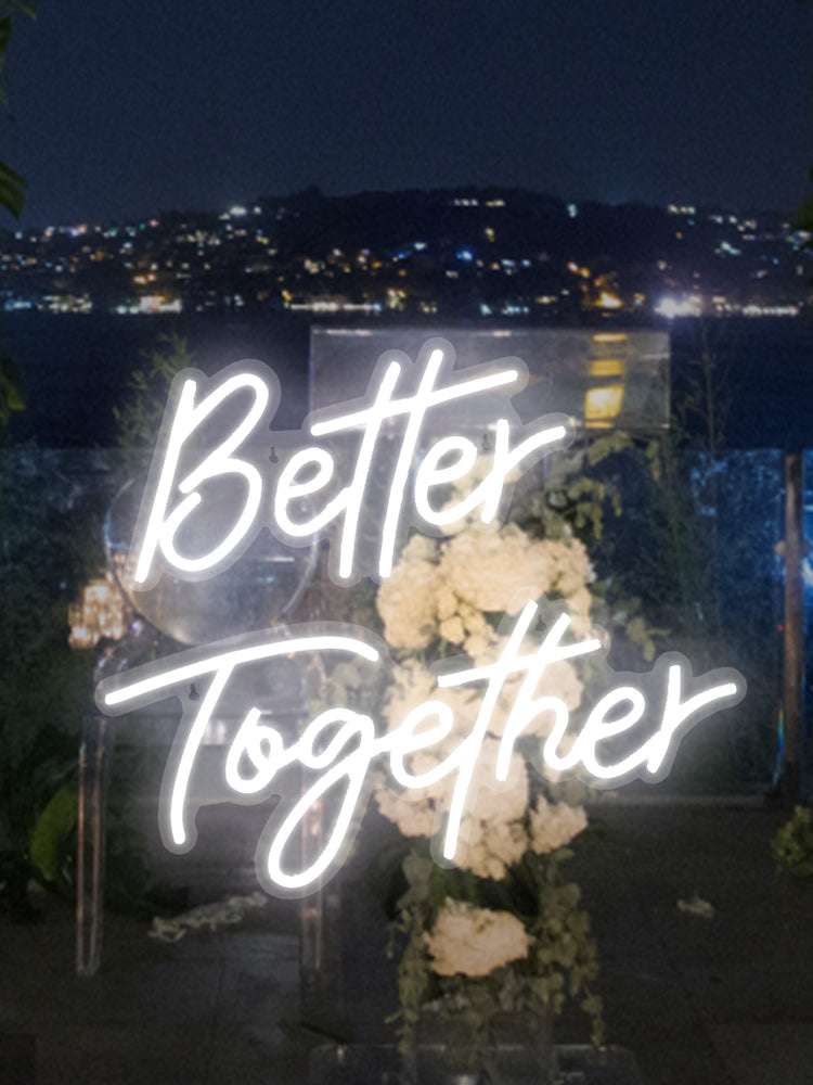 Better Together LED Neon Sign Warm White Wall Light Decor-Warm White 20W-L / United States