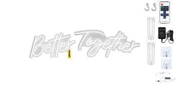 Better Together LED Neon Sign Warm White Wall Light Decor-Warm White 20W-L / United States