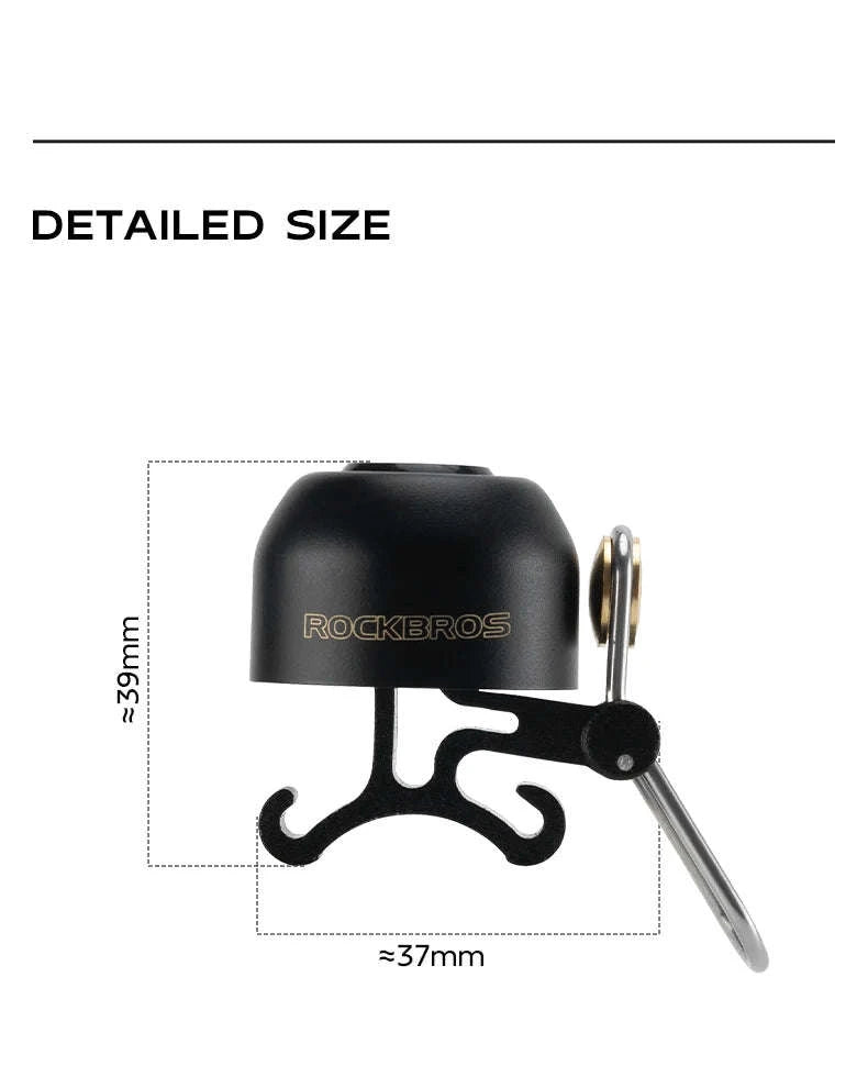Bicycle Bell with Crisp Sound Copper Alloy Handlebar Ring-2024-1A-2