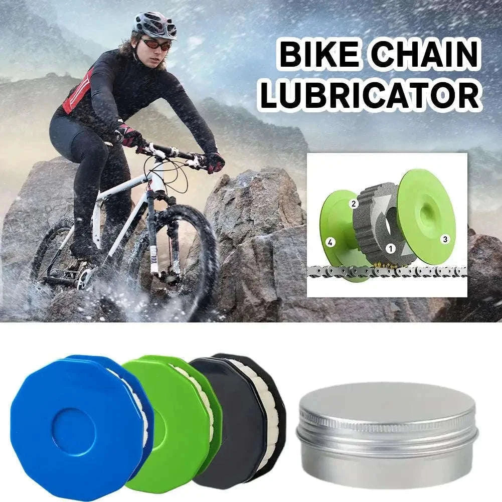 Bicycle Chain Lubricator for Clean, Even Chain Maintenance-green