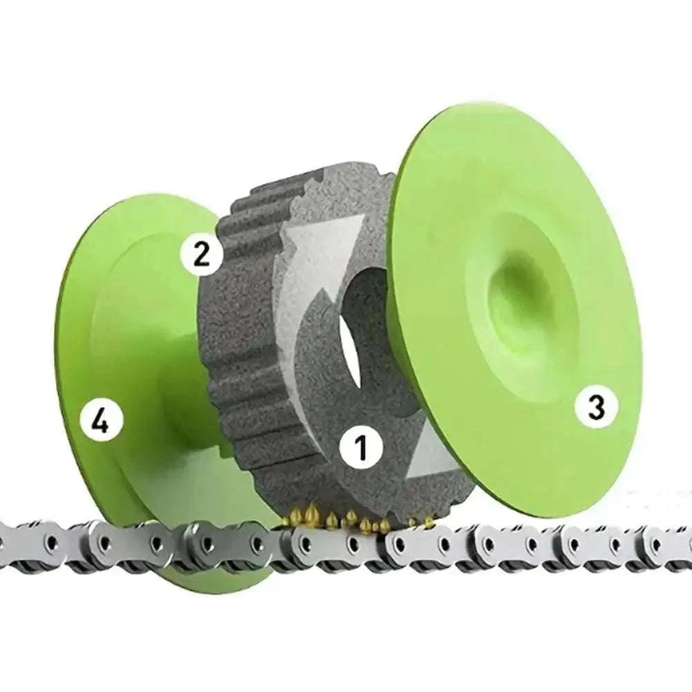 Bicycle Chain Lubricator for Clean, Even Chain Maintenance-green