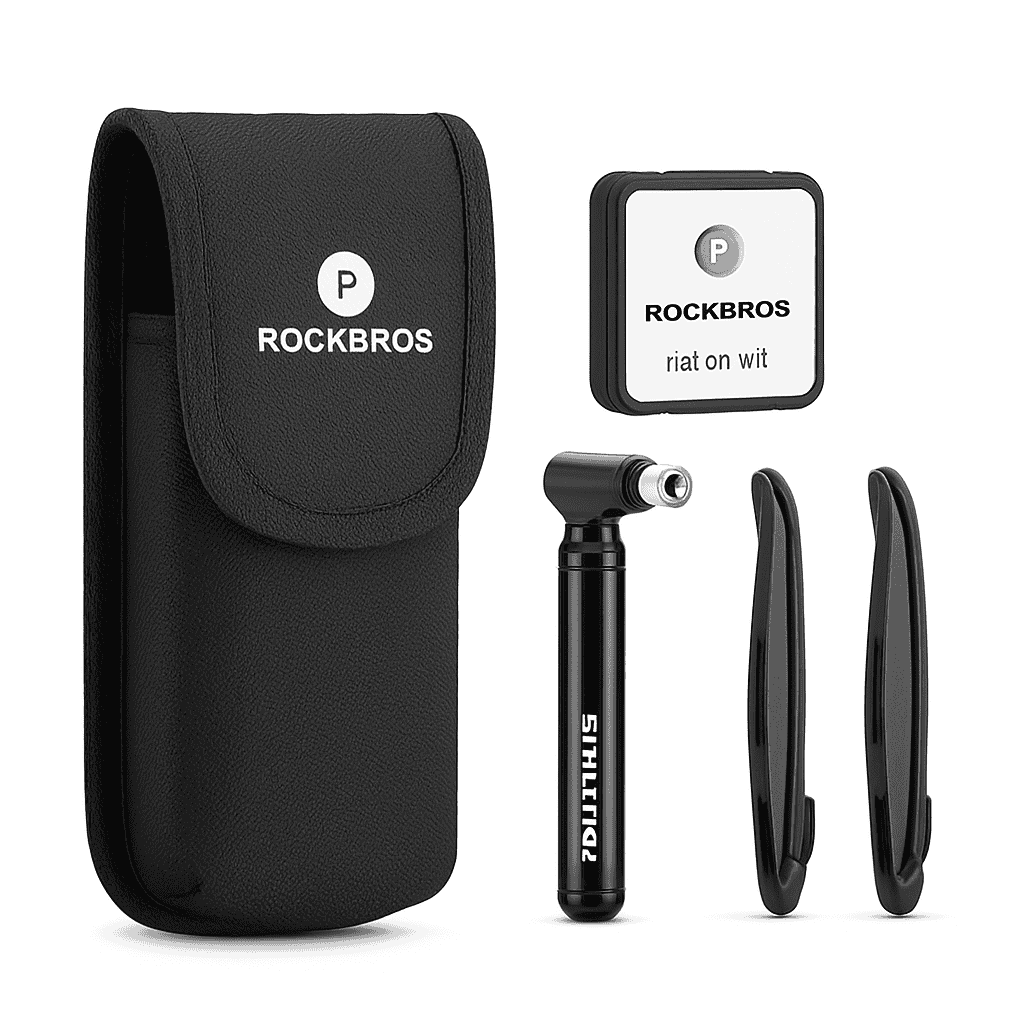 Bicycle Flat Tire Repair Kit with 130PSI Pump & Patch Set-B80