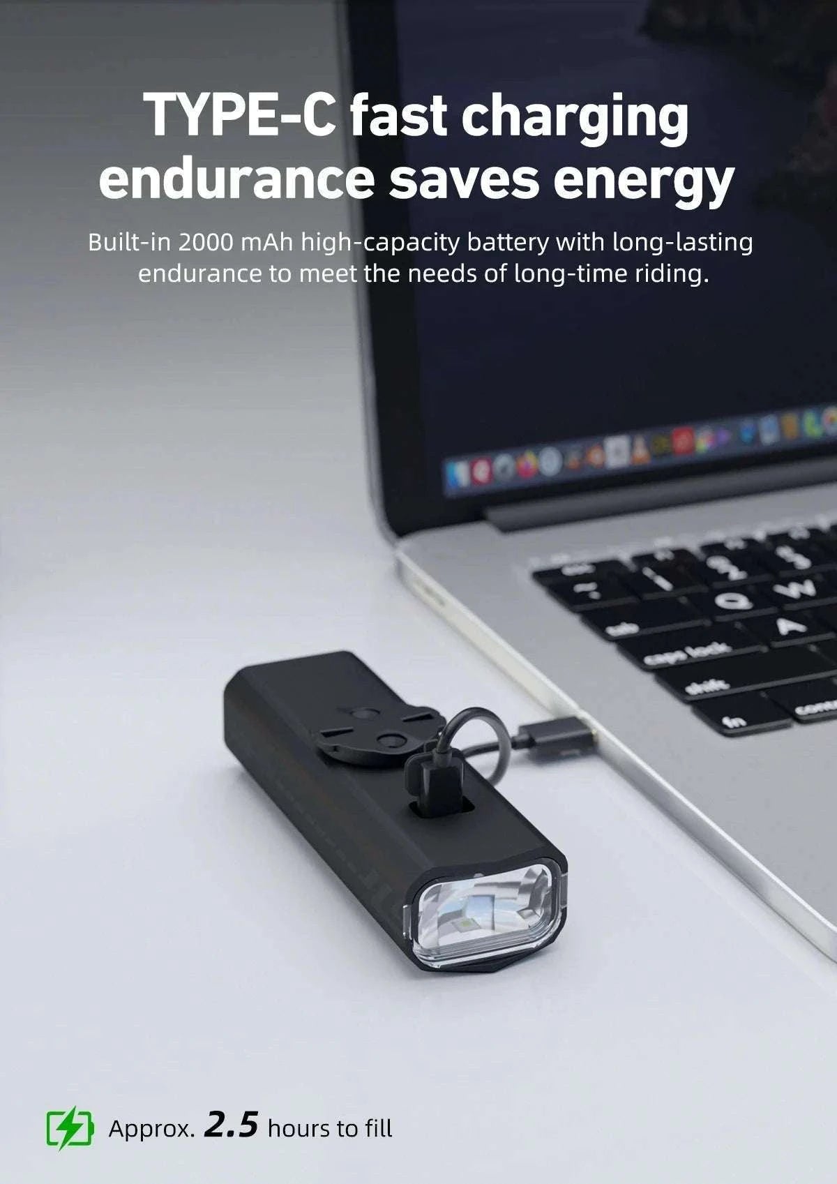 Bicycle Front Light 500LM Waterproof Headlight-