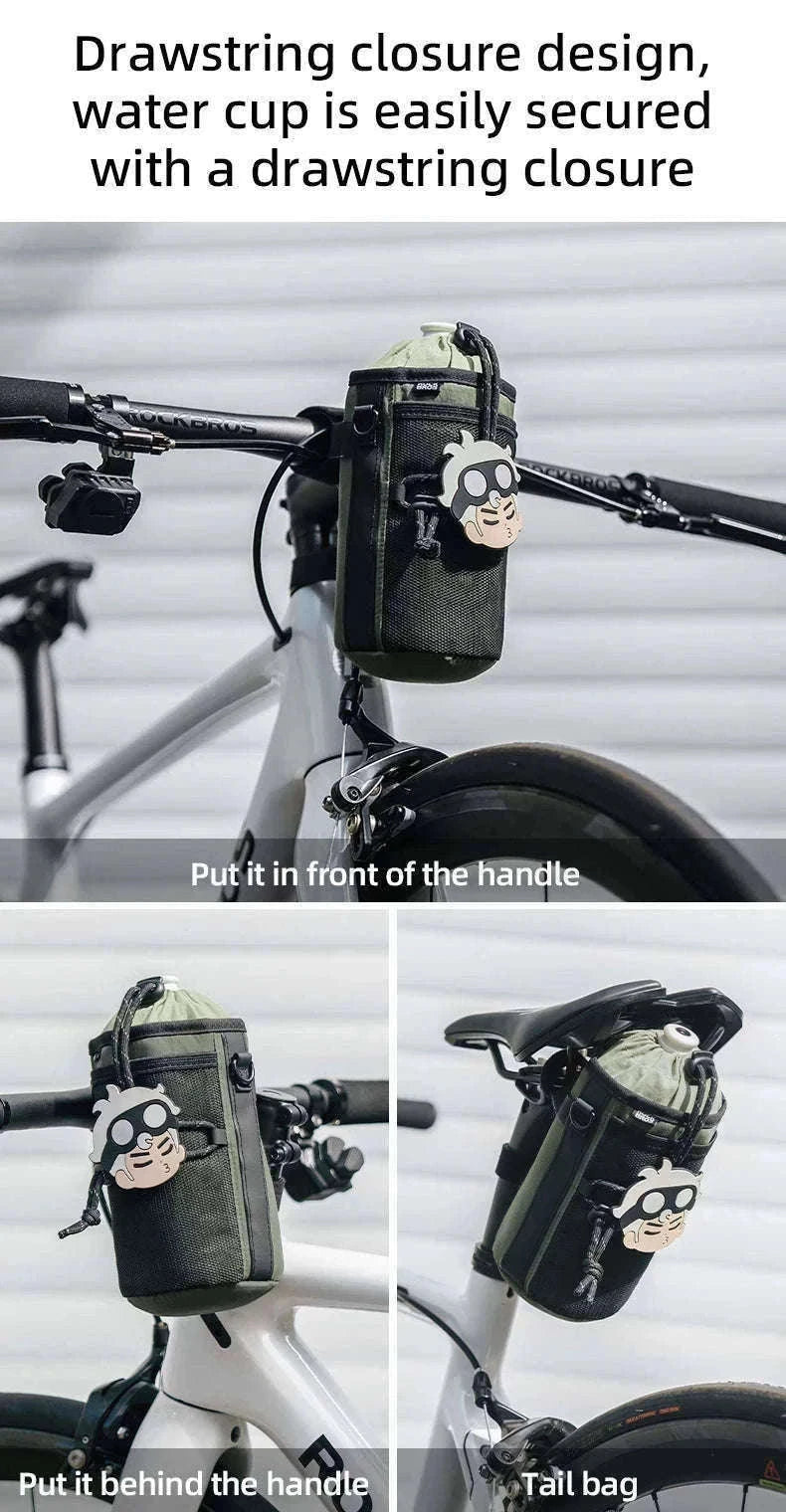 Bicycle Handlebar Bag 1L Light & Rainproof Bottle Carrier-P003 / About 1L