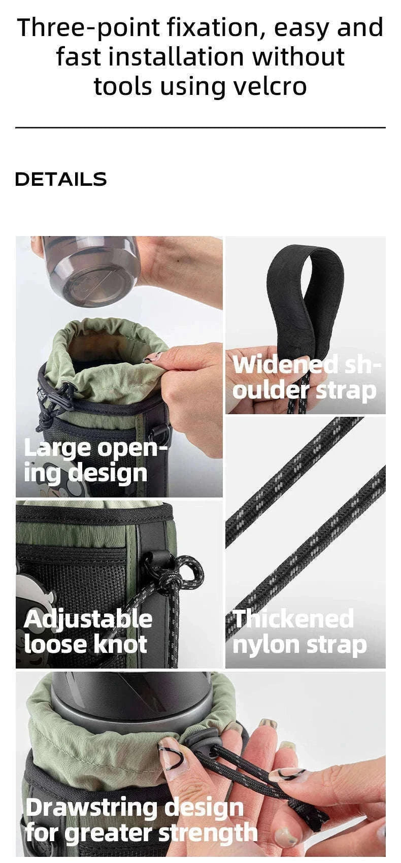 Bicycle Handlebar Bag 1L Light & Rainproof Bottle Carrier-P003 / About 1L