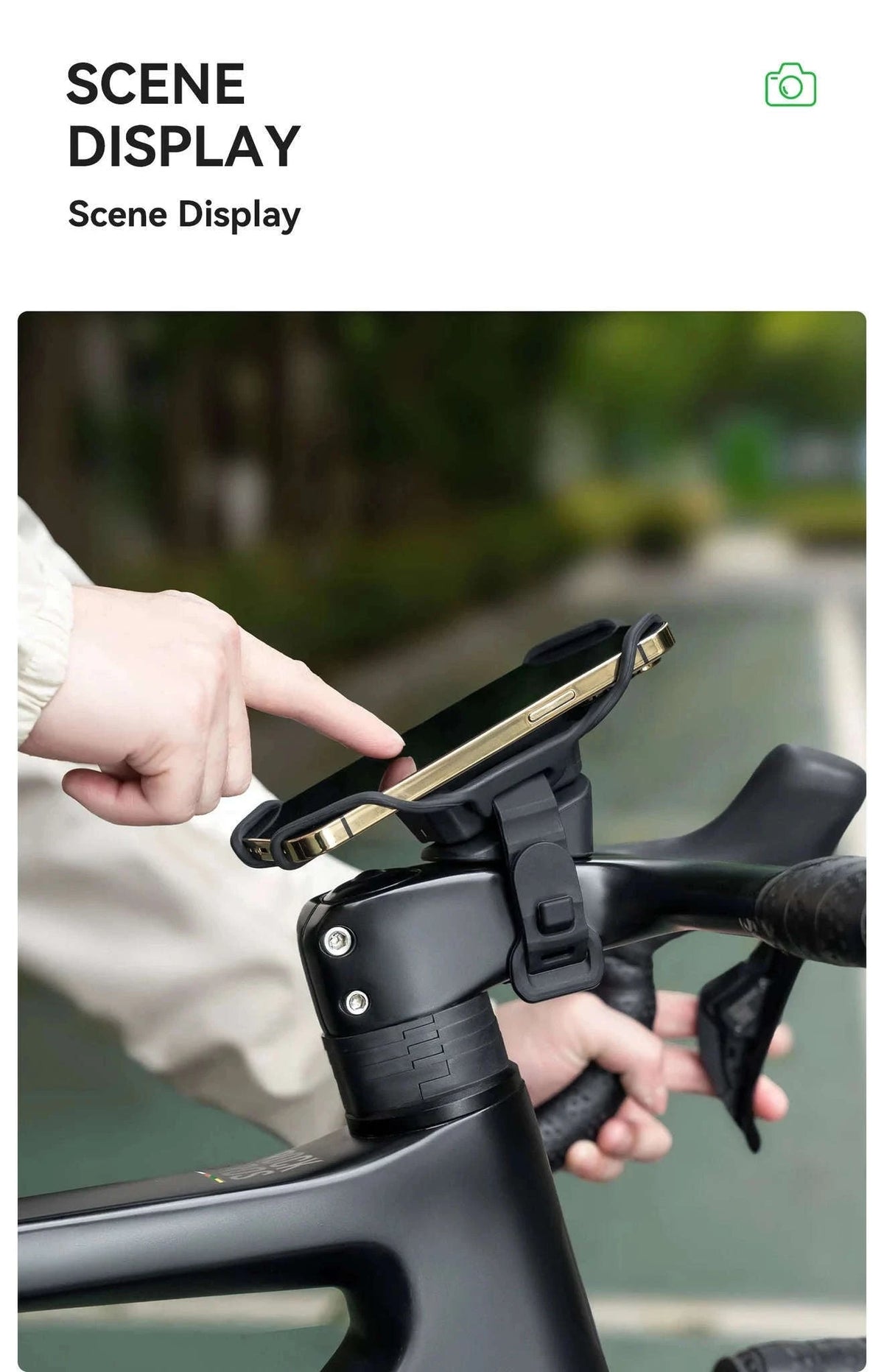 Bicycle Phone Mount Silicone Quick Release Handlebar Holder-250015001