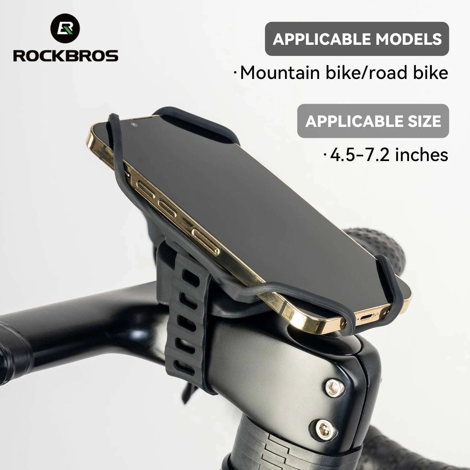 Bicycle Phone Mount Silicone Quick Release Handlebar Holder-250015001