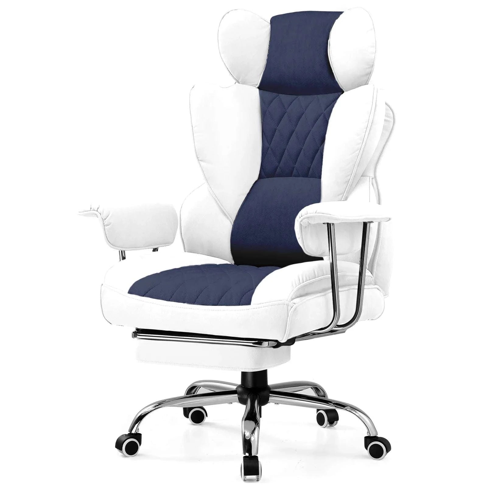 Big and Tall Ergonomic Gaming Chair with Lumbar Support & Footrest-black / United States