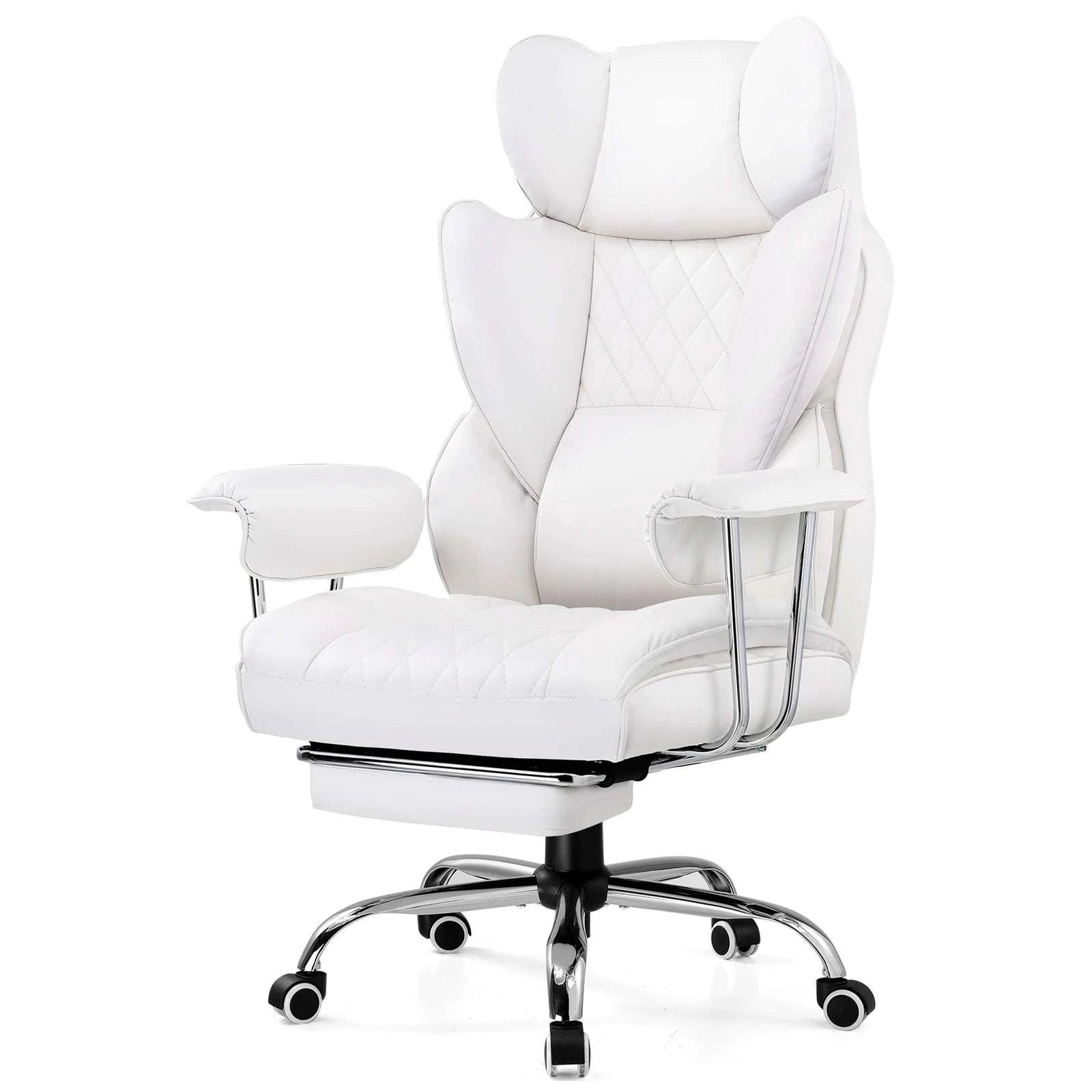 Big and Tall Ergonomic Gaming Chair with Lumbar Support & Footrest-black / United States