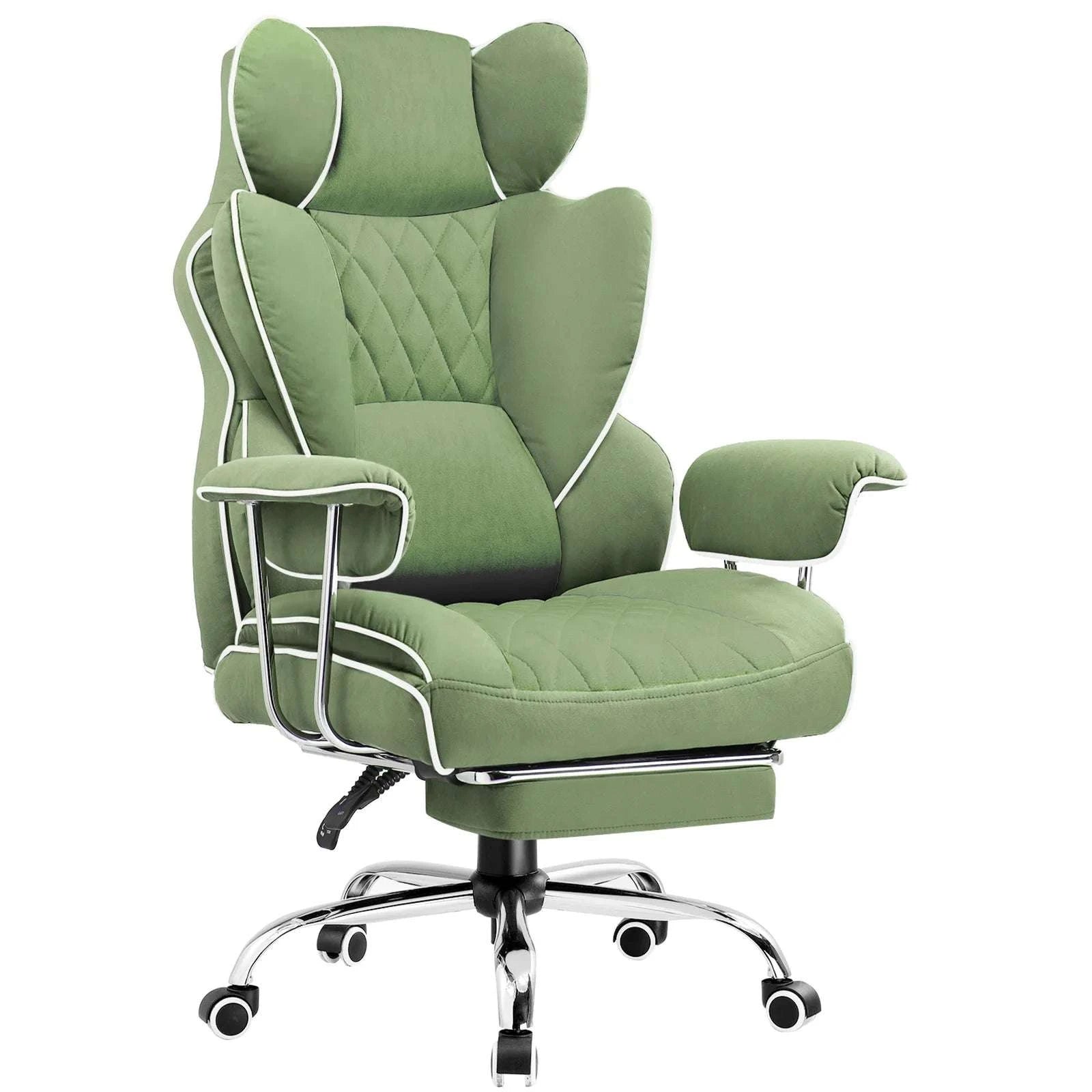 Big and Tall Ergonomic Gaming Chair with Lumbar Support & Footrest-black / United States