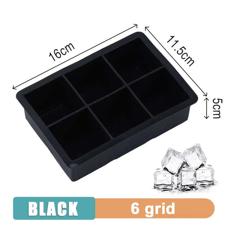 Big Ice Cube Tray Silicone Mold-15 grid- Black