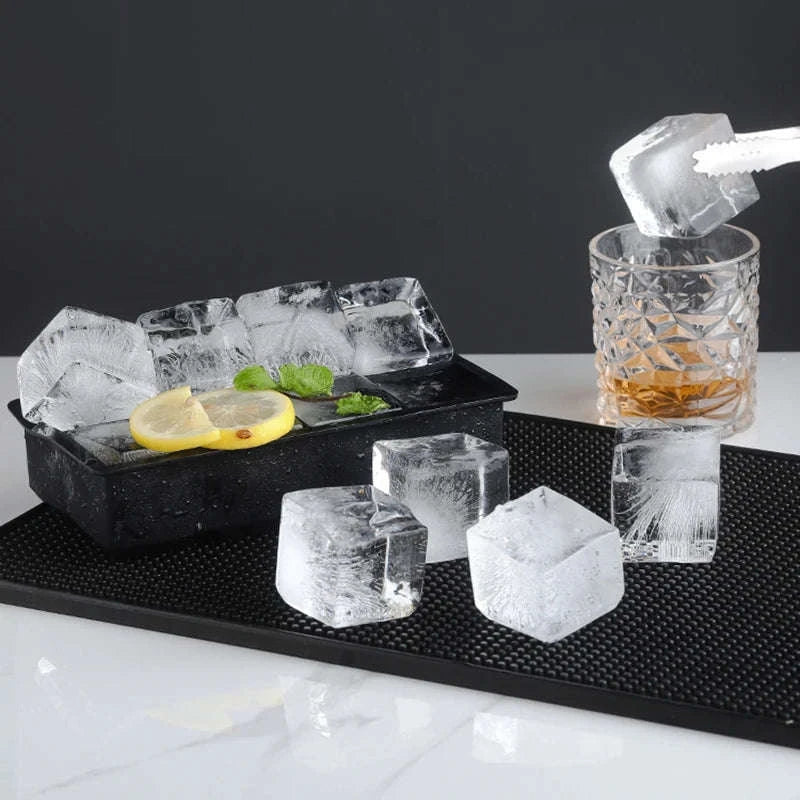 Big Ice Cube Tray Silicone Mold-15 grid- Black