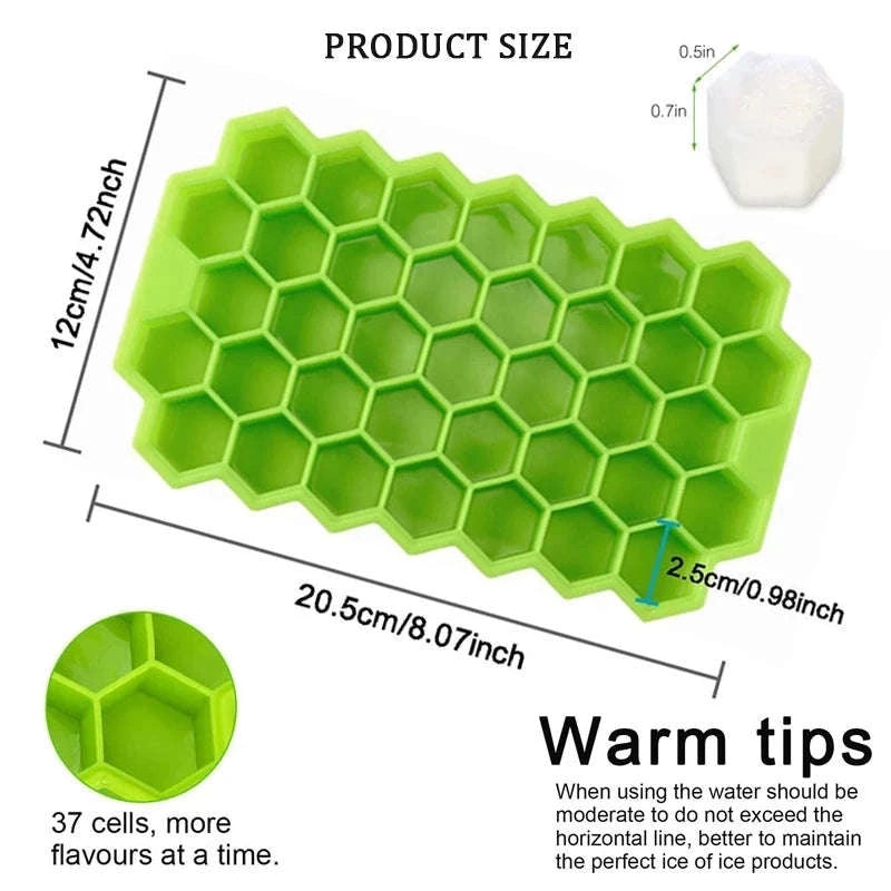 Big Ice Cube Tray Silicone Mold-15 grid- Black