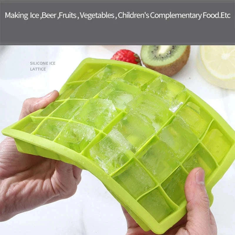 Big Silicone Ice Cube Tray Mold for Clean, Slow-Melt Cubes-15 grid- Black