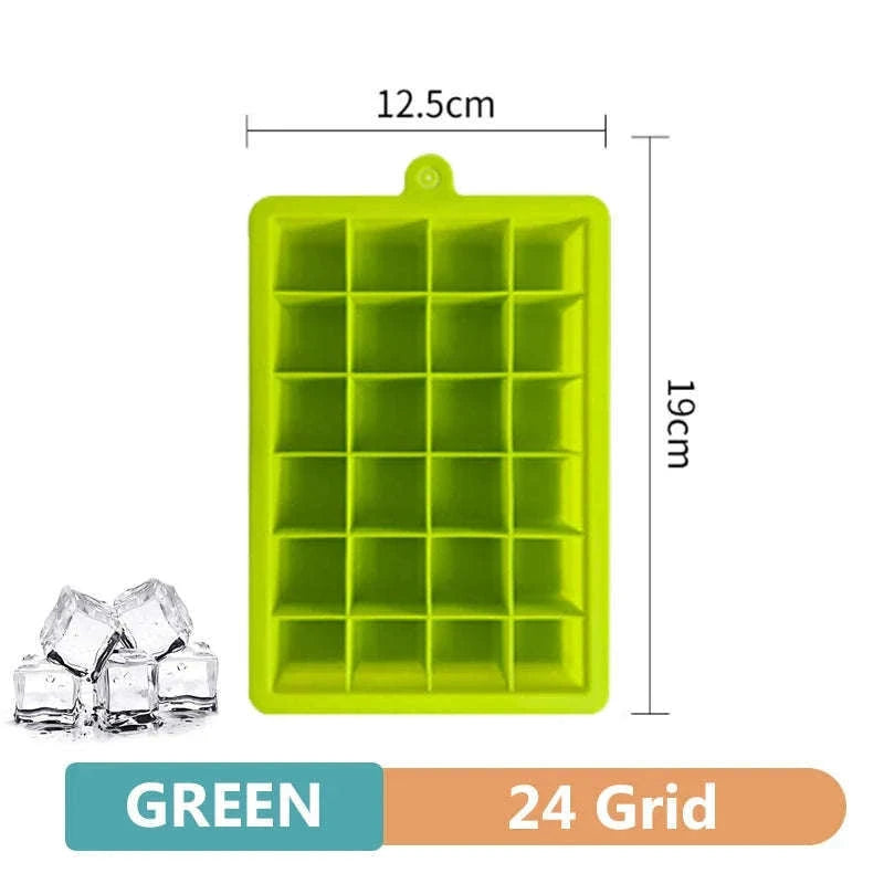 Big Silicone Ice Cube Tray Mold for Clean, Slow-Melt Cubes-15 grid- Black