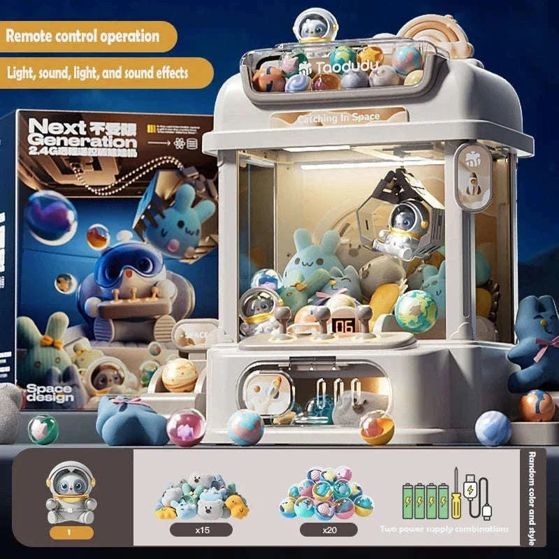 Big Size DIY Claw Machine Arcade Game for Home Fun-30x20.7x17cm  Blue