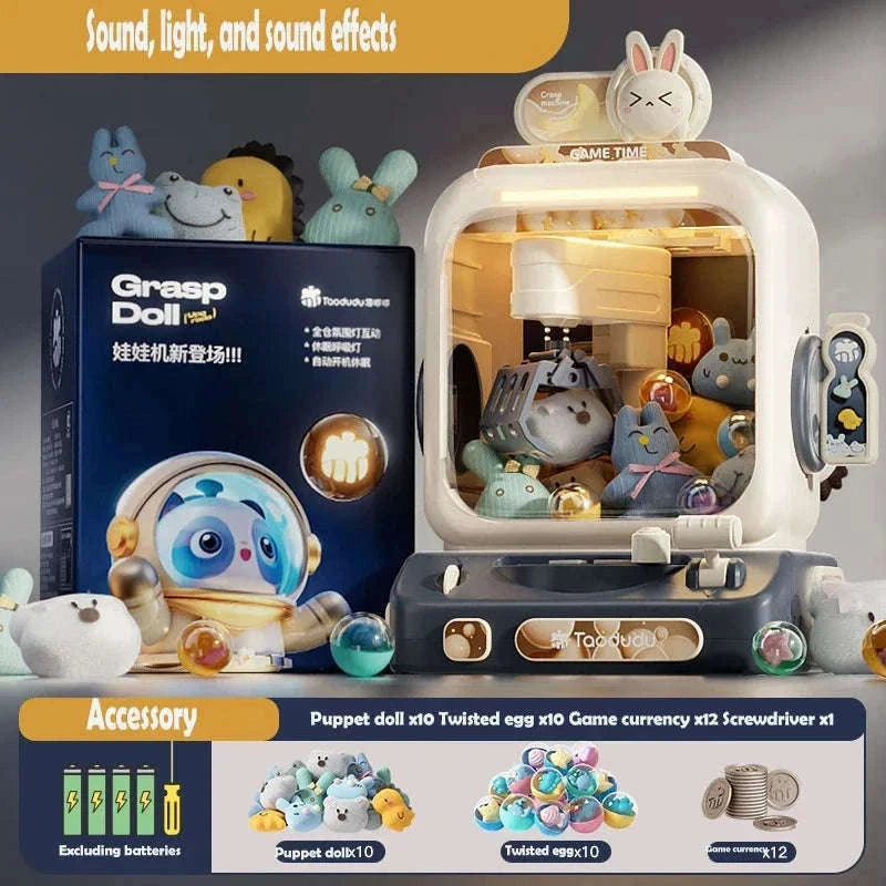 Big Size DIY Claw Machine Arcade Game for Home Fun-30x20.7x17cm  Blue