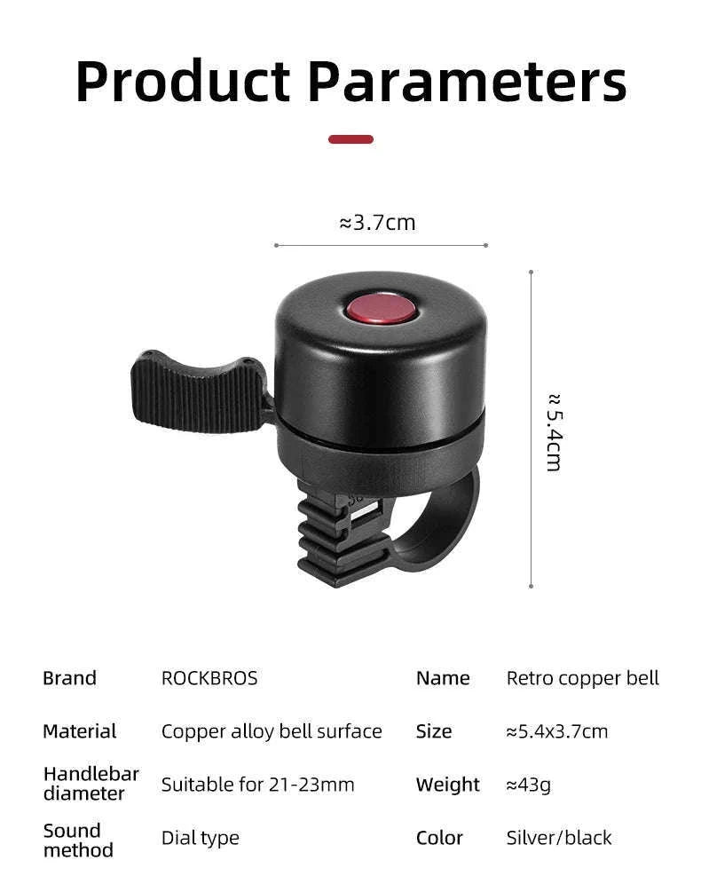 Bike Bell Loud Handlebar Safety Ring for MTB and Road Cycling-2018-1BS