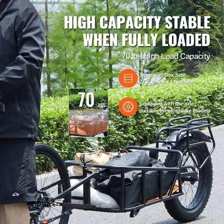 Bike Cargo Trailer 70 lbs Capacity with Quick Release & 20" Wheels-70lbs / United States