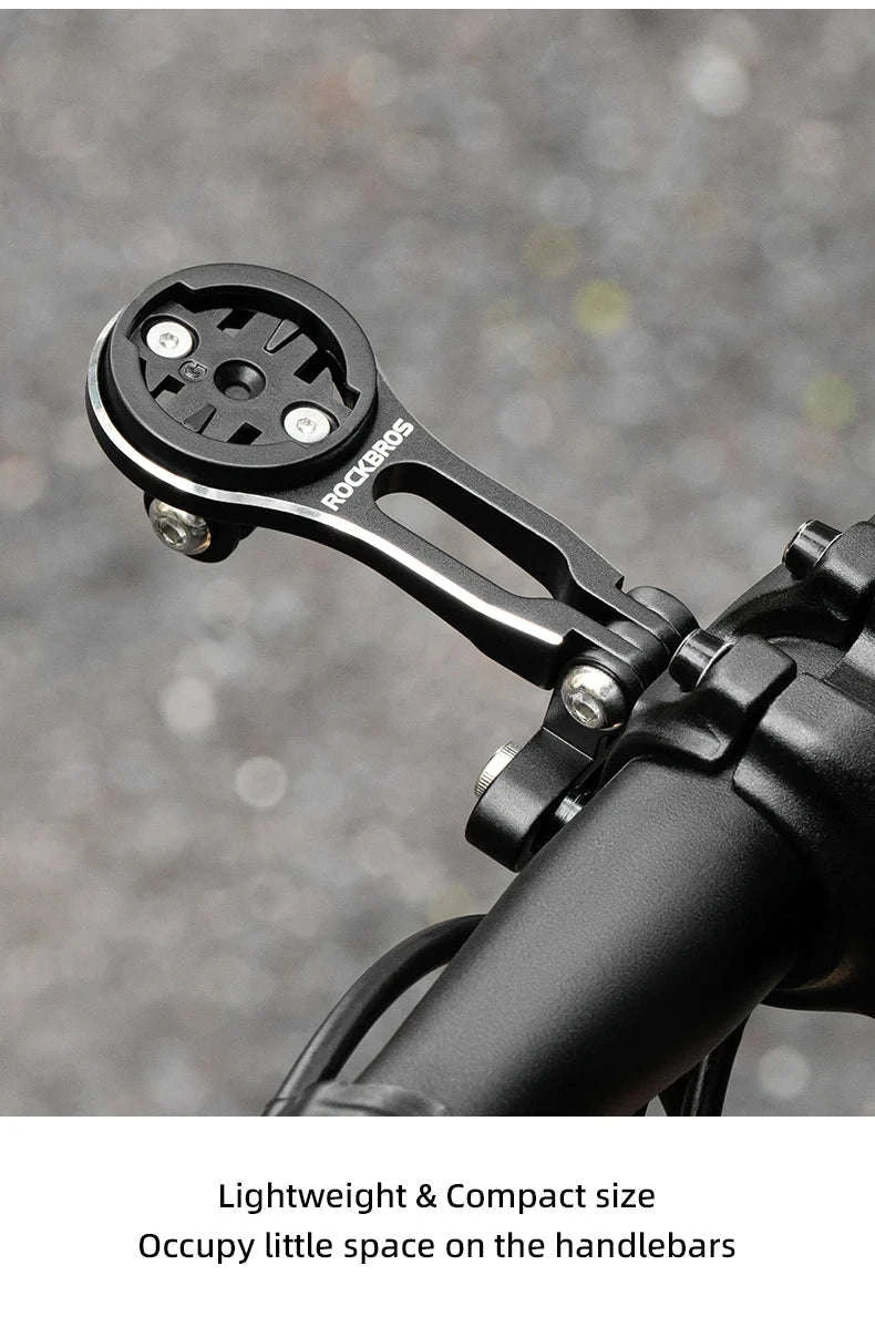 Bike Computer Mount Extension with Front Light Holder Alloy Bracket-adjustable