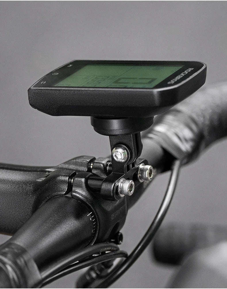 Bike Computer Mount Extension with Front Light Holder Alloy Bracket-adjustable