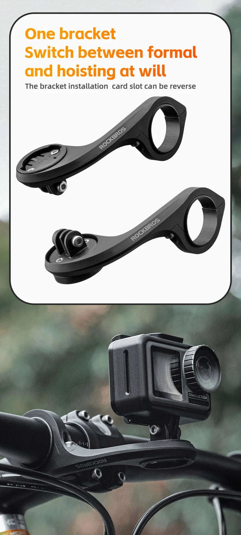 Bike Computer Mount for Garmin Wahoo Bryton Light Camera Bracket-29210012001
