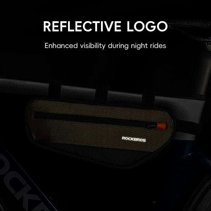 Bike Frame Tube Bag 1.7L with Reflective Design and Easy Mount-1.7L