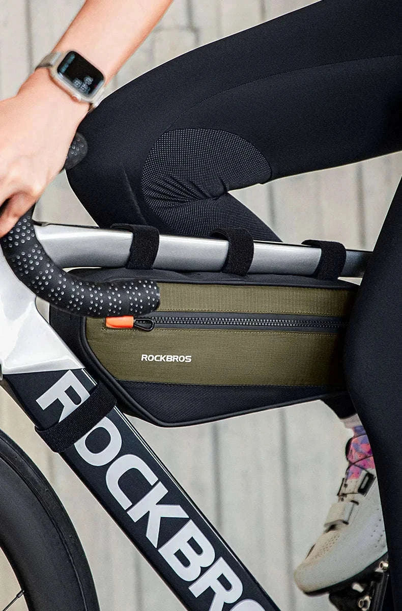Bike Frame Tube Bag 1.7L with Reflective Design and Easy Mount-1.7L