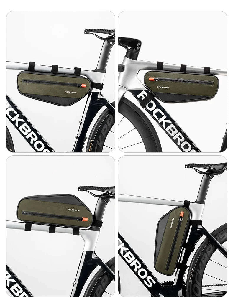 Bike Frame Tube Bag 1.7L with Reflective Design and Easy Mount-1.7L