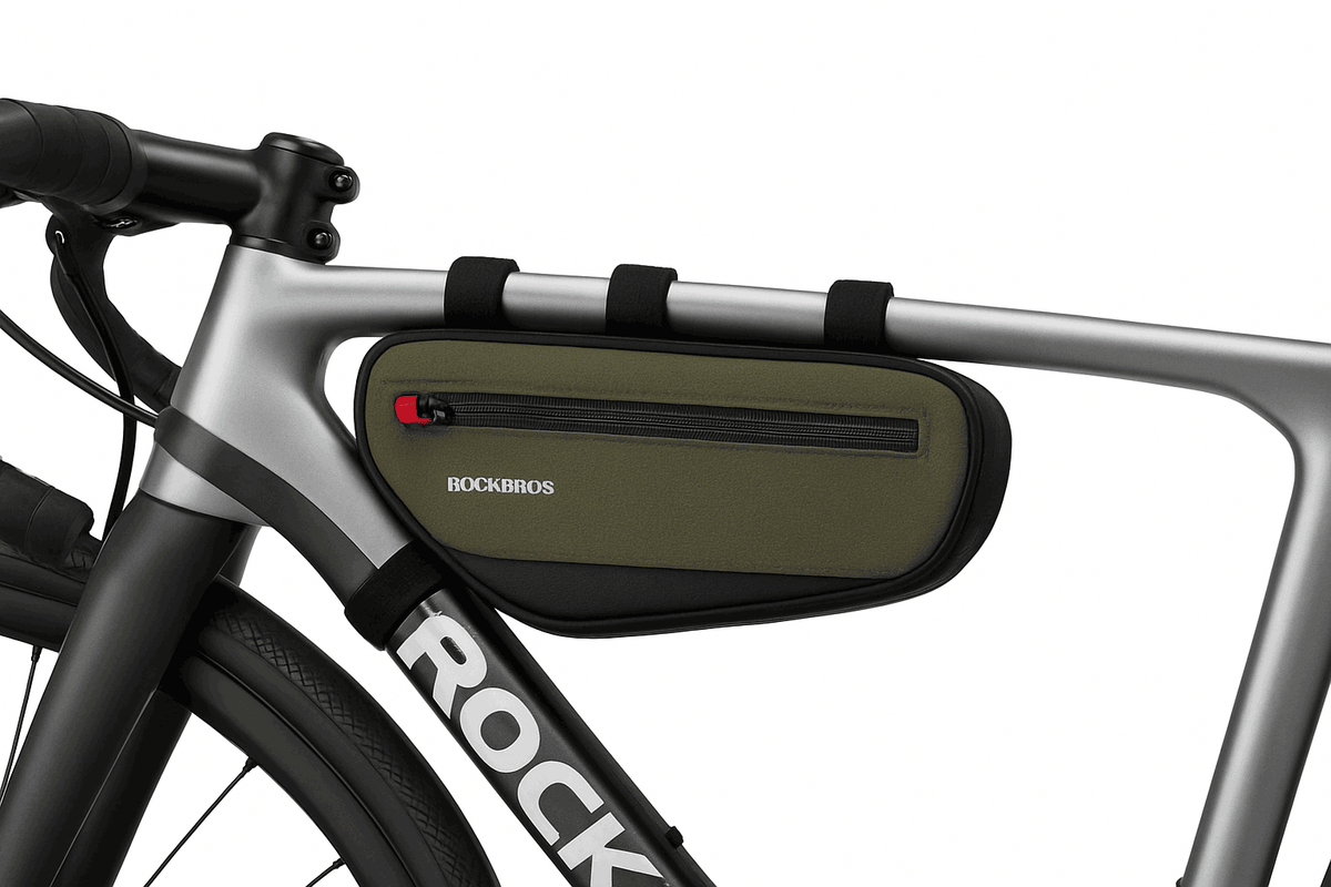 Bike Frame Tube Bag 1.7L with Reflective Design and Easy Mount-1.7L