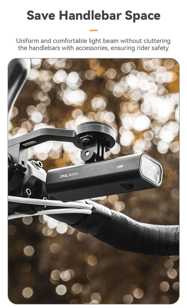 Bike Front Light 400/800LM USB-C Rechargeable IPX6 Aluminum-400LM(only light)