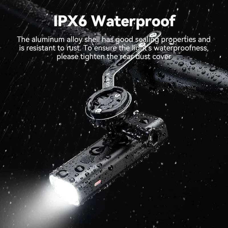 Bike Front Light 400/800LM USB-C Rechargeable IPX6 Aluminum-400LM(only light)