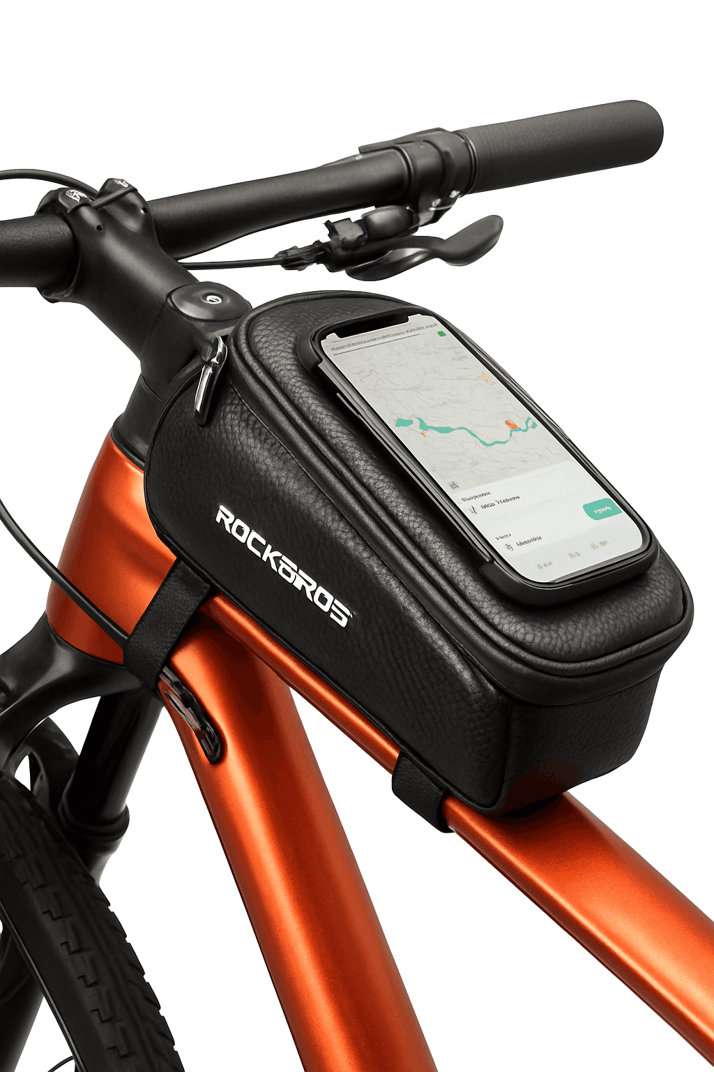 Bike Handlebar Bag with 360° Phone Holder & Touch Screen Case-072 / About 1.5L