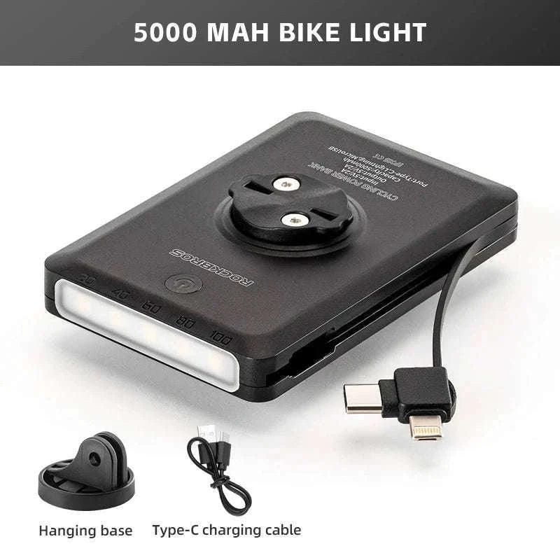 Bike Headlight 5000mAh with Digital Display & IPX6 Waterproof-RL-S1 nylon holder