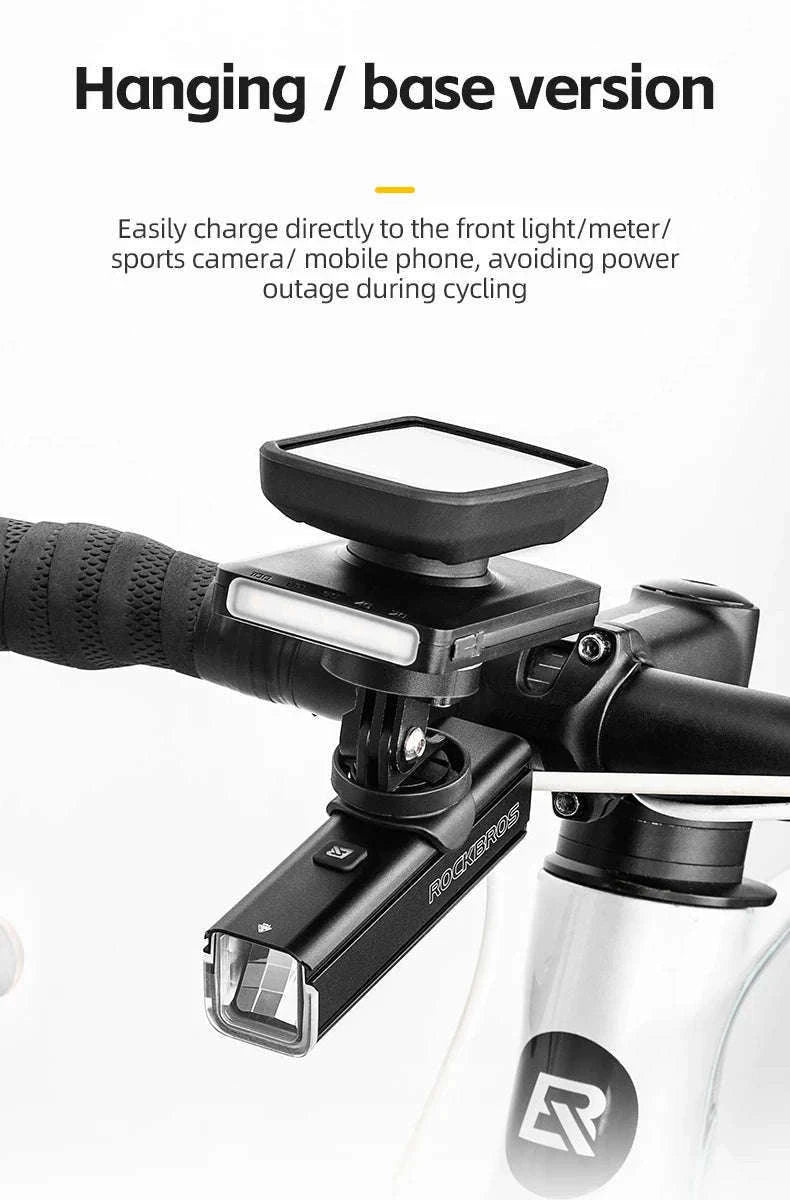 Bike Headlight 5000mAh with Digital Display & IPX6 Waterproof-RL-S1 nylon holder