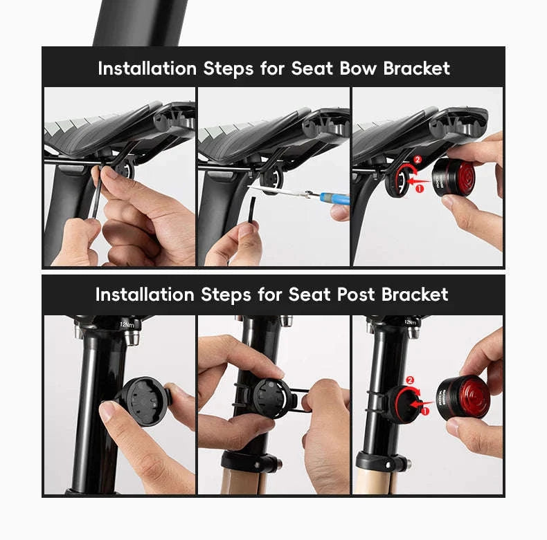Bike Light Set with Smart Brake Sensor Tail Light 200/400LM-RHL400-BLS2