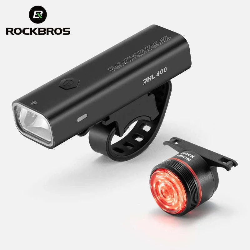 Bike Light Set with Smart Brake Sensor Tail Light 200/400LM-RHL400-BLS2