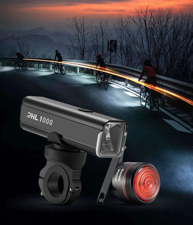 Bike Light Set with Smart Brake Sensor Tail Light 200/400LM-RHL400-BLS2