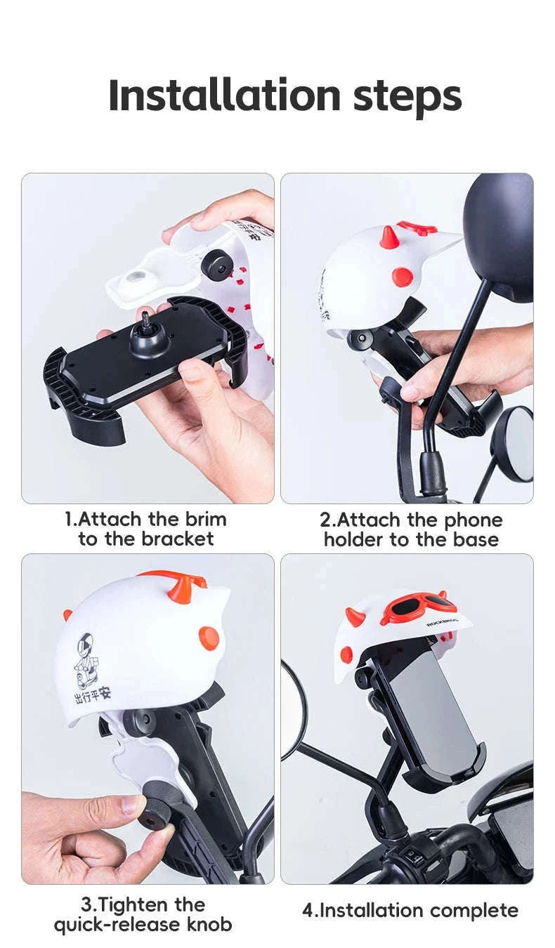 Bike Phone Holder with Rainproof Sun Shade Umbrella Mount-25210034001
