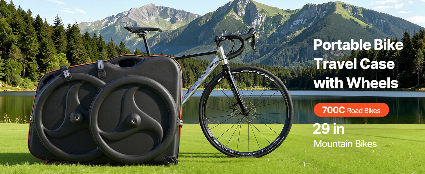 Torba podróżna na rower SucceBuy: futerał na rower podróżny z twardą obudową EVA, z zamkiem TSA i kółkami — bezpieczny transport dla roweru 700C (Road Bike)