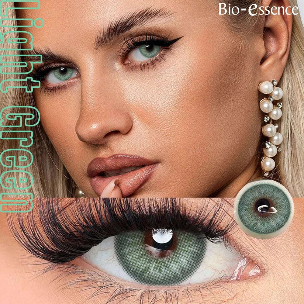 Bio-essence Colored Contact Lenses for Cosplay and Fashion-Sea blue 14.2 / 0