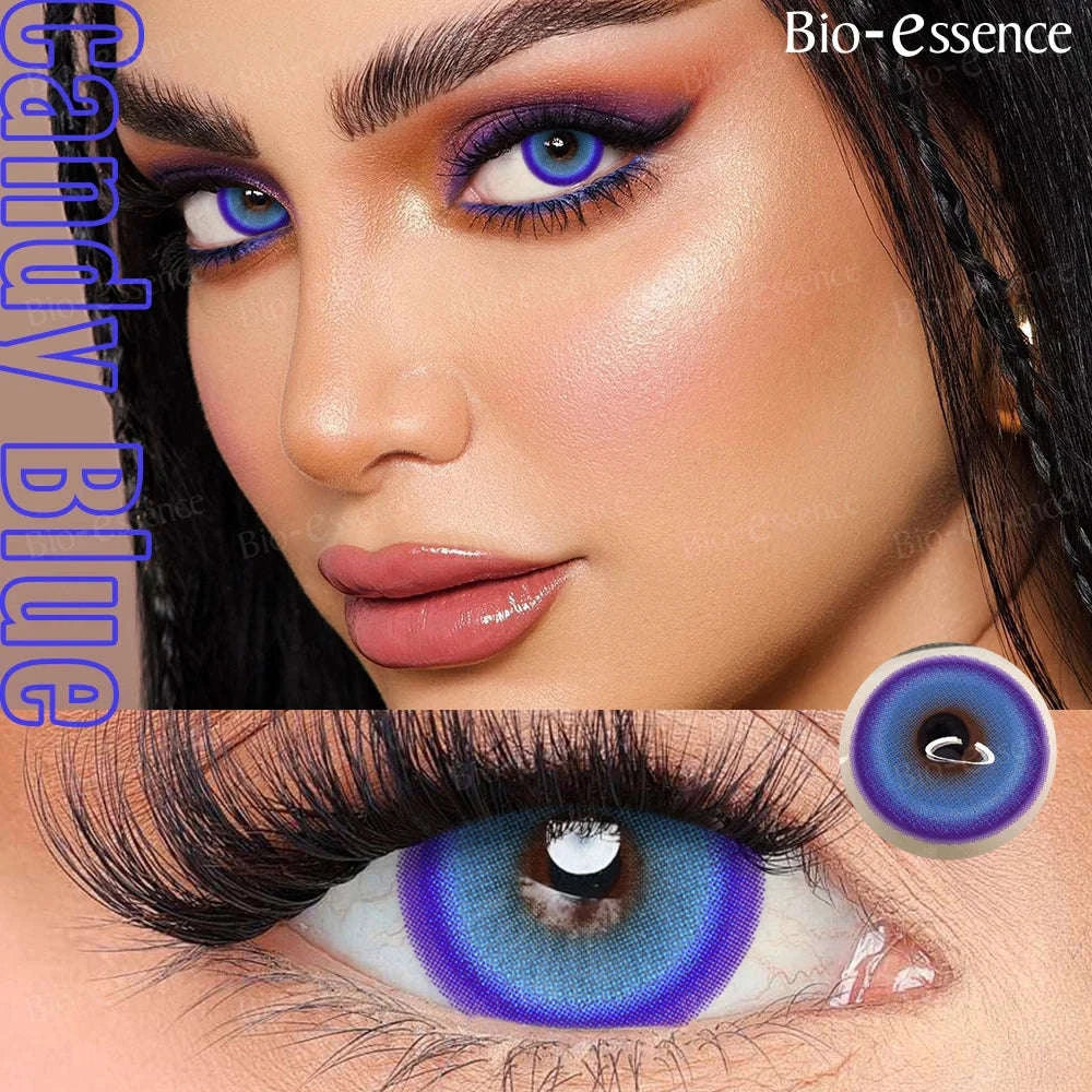 Bio-essence Colored Contact Lenses for Cosplay and Fashion-Sea blue 14.2 / 0
