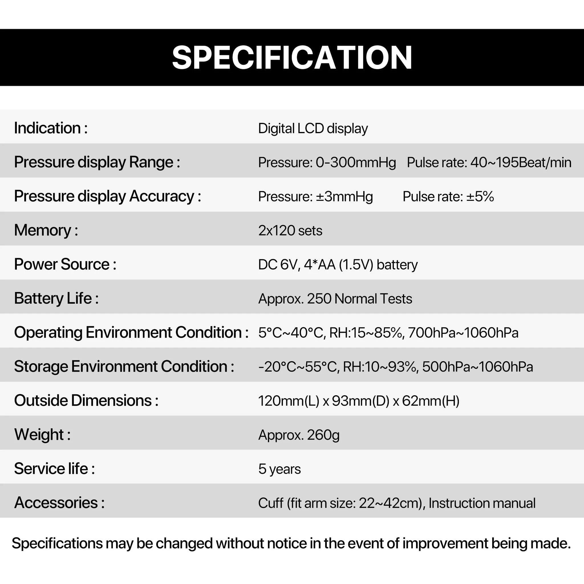 Bioland Upper Arm Blood Pressure Monitor 2005-2005-1 / China Mainland