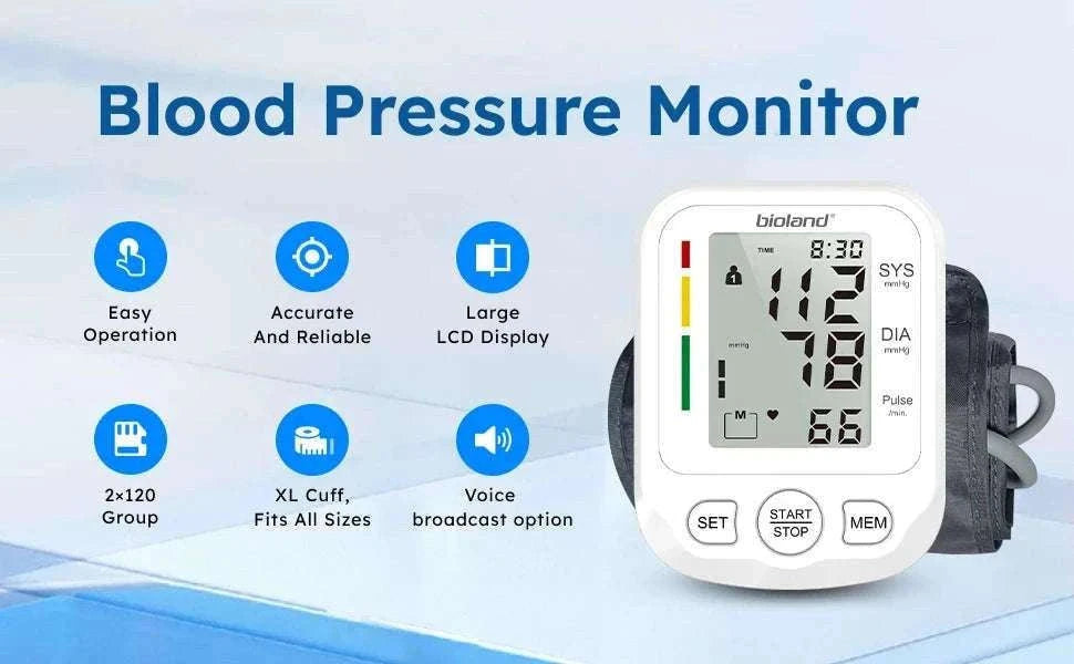 Bioland Upper Arm Blood Pressure Monitor for Home Tracking-2005-1 / China Mainland