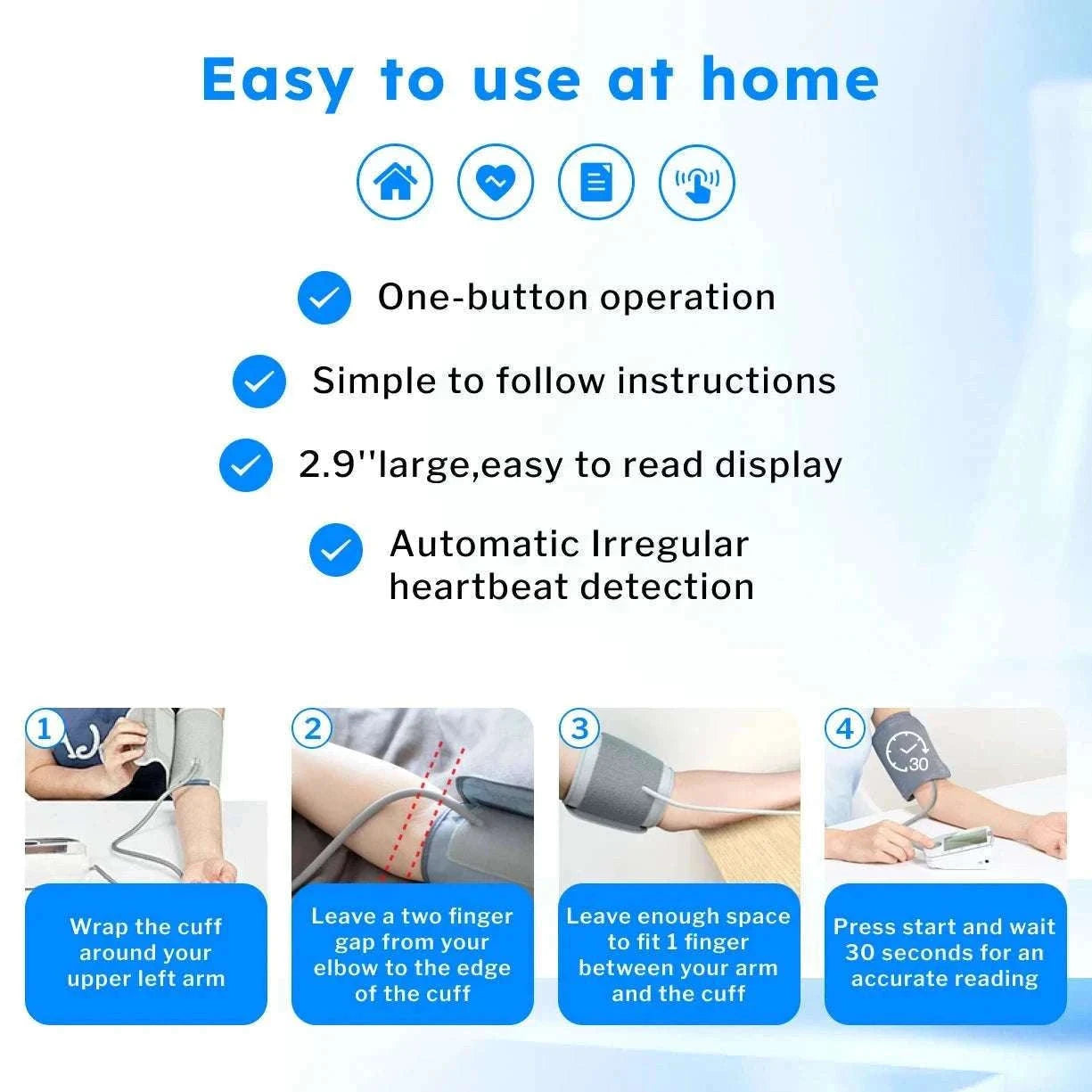 Bioland Upper Arm Blood Pressure Monitor for Home Tracking-2005-1 / China Mainland