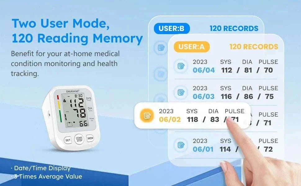 Bioland Upper Arm Blood Pressure Monitor for Home Tracking-2005-1 / China Mainland