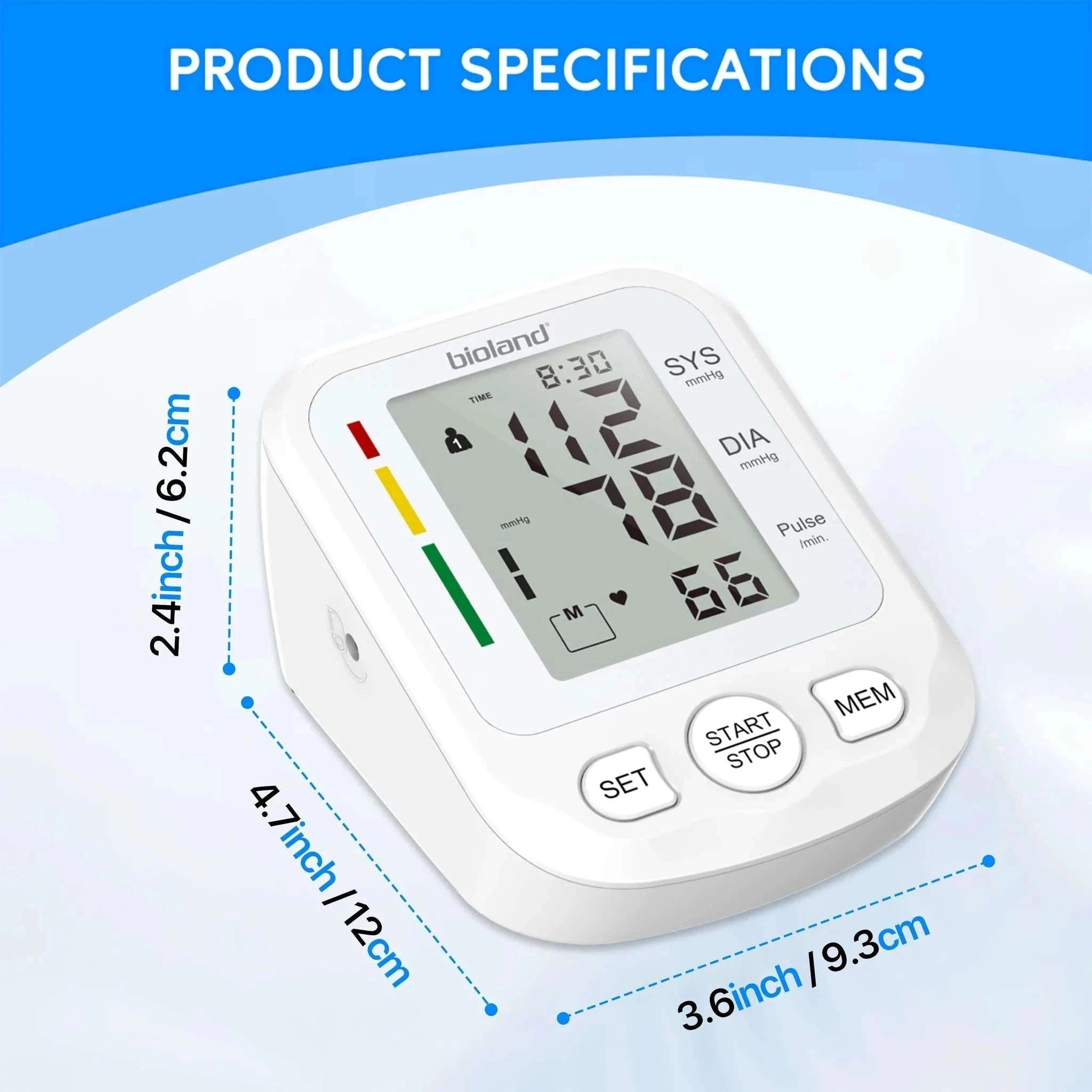 Bioland Upper Arm Blood Pressure Monitor for Home Tracking-2005-1 / China Mainland