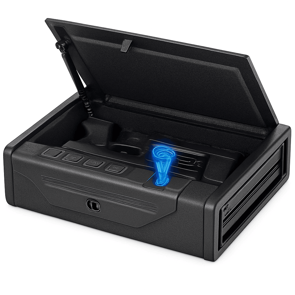 Biometric Pistol Safe with Q235 Steel and Quick Access-2 Pistols / United States