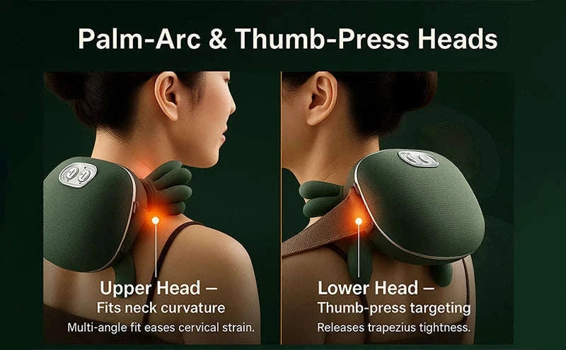 Bionic Neck Shoulder Massager N7-Green With Box