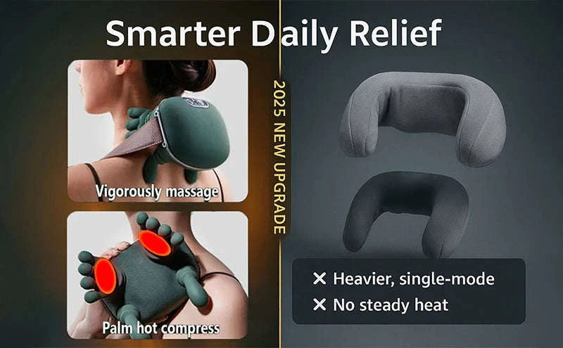 Bionic Neck Shoulder Massager N7-Green With Box